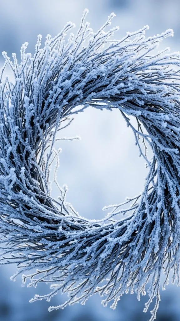 Ice-Crystal Branch Wreath