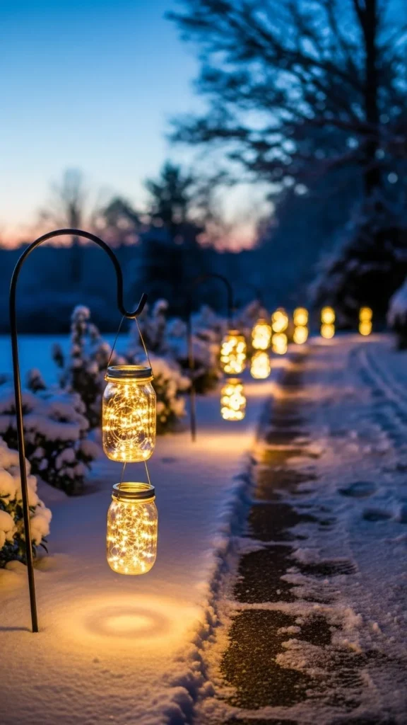 Illuminated Mason Jar Hangers