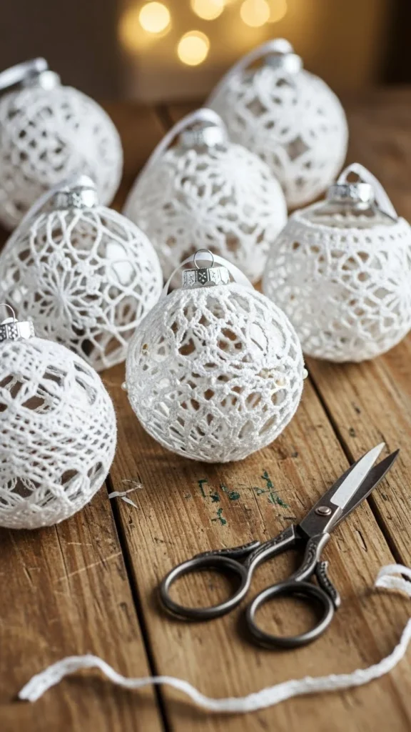Lace-Covered Baubles