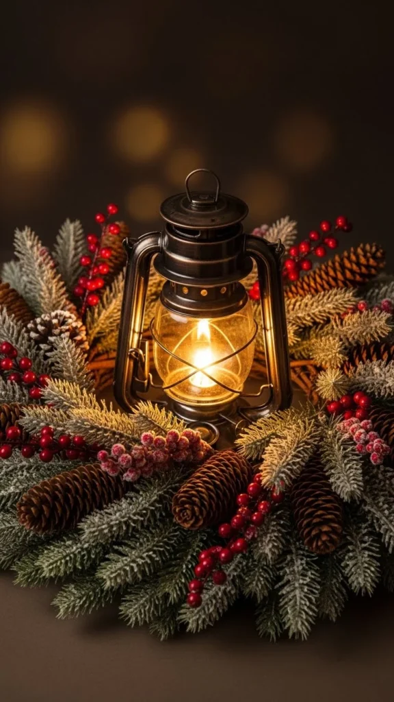 Lantern Glow Accent Wreath