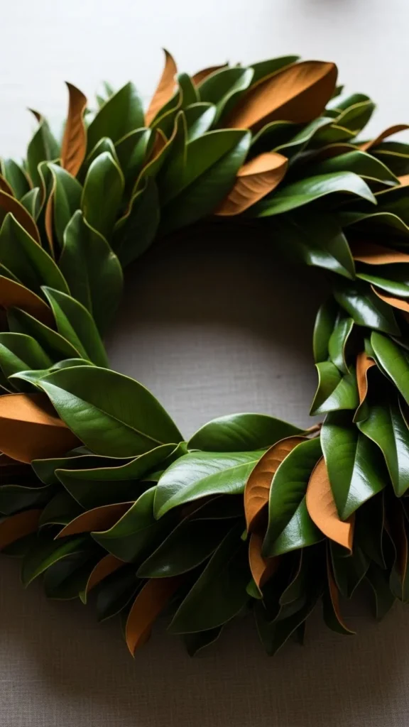  Magnolia Leaf Holiday Wreath