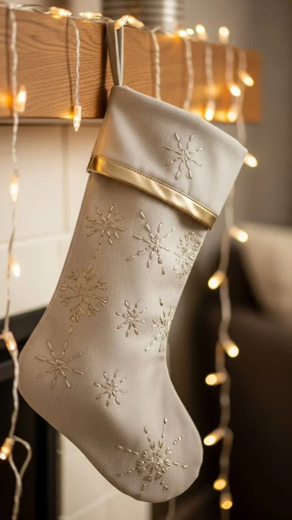 Metallic Accent Stocking