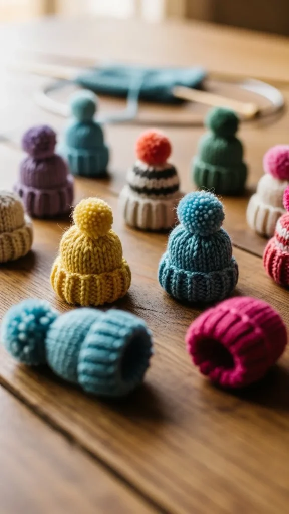 Mini Knit Hat Ornaments