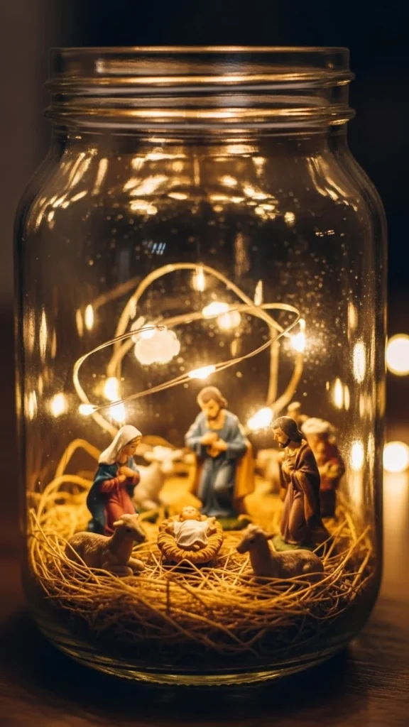 Mini Nativity Scene Jar