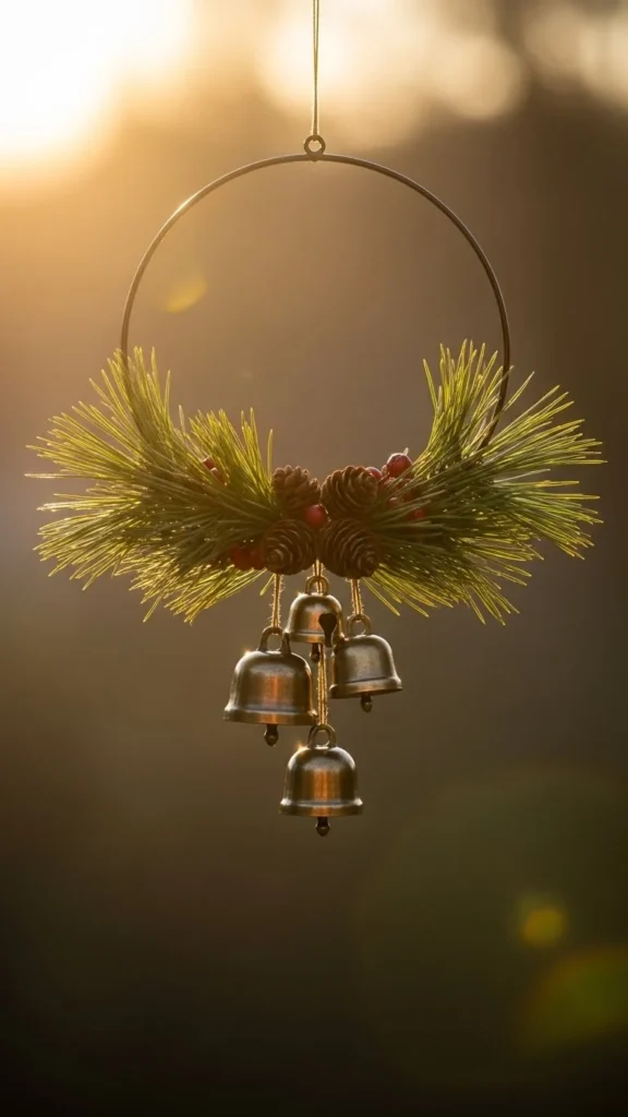 Minimalist Pine + Bell Wreath