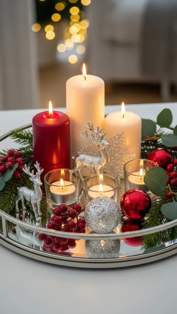 Mirrored Tray Candle Display