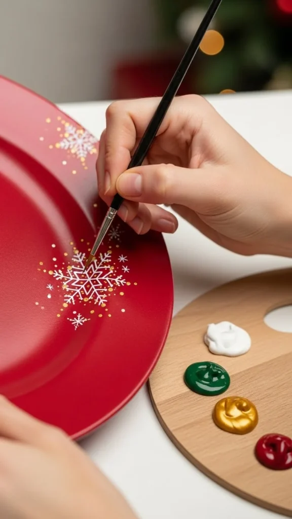 Painting Your Christmas Plates Step by Step