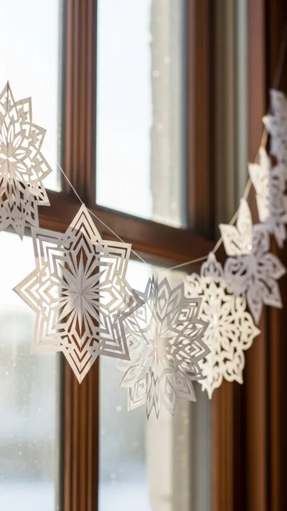 Paper Snowflake Garland