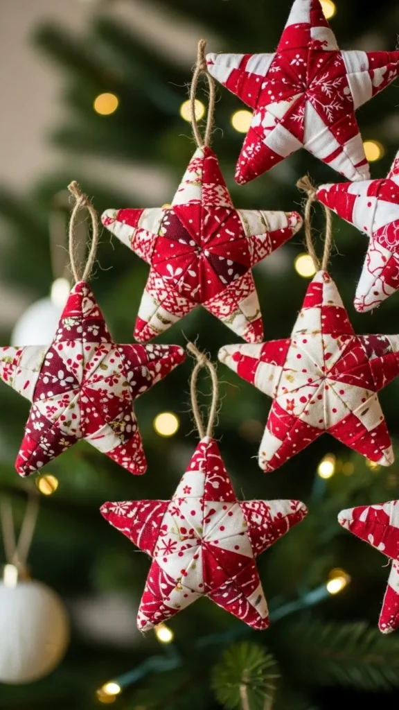 Patchwork Star Ornaments