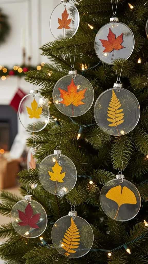 Pressed Leaf Ornaments