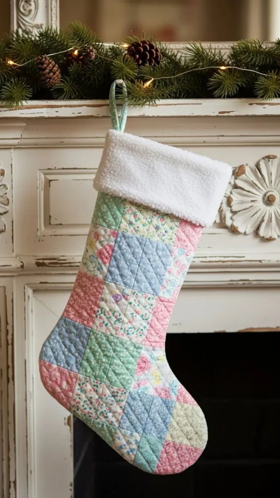 Quilted Cottage-Style Stocking