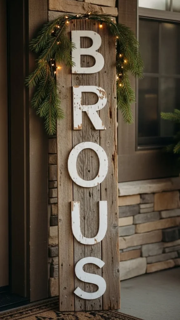 Reclaimed Wood Porch Signs