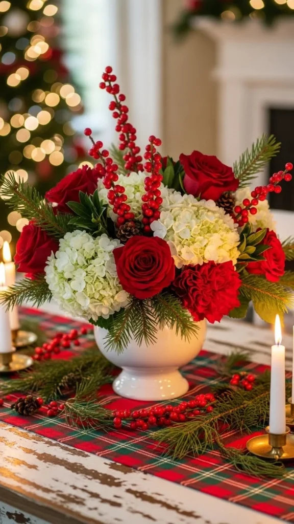 Red & White Floral Mix