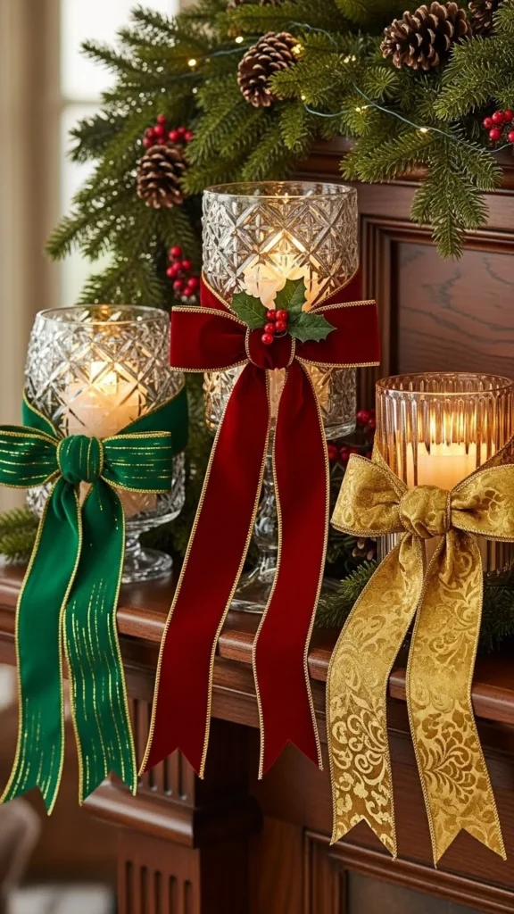 Ribbon-Wrapped Glass Cups