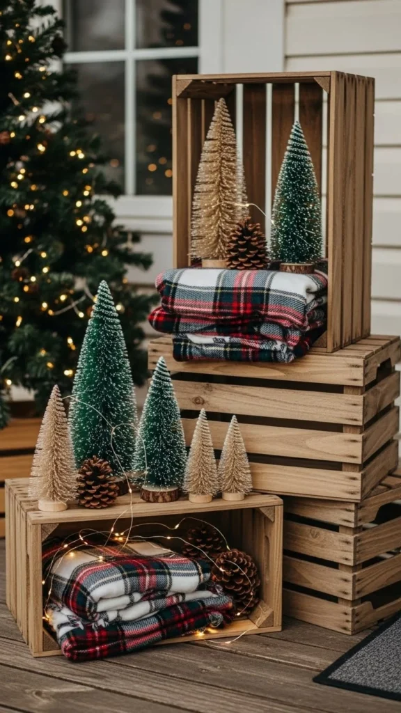 Rustic Wooden Crate Display
