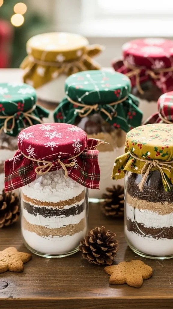 Scrap Fabric Jar Toppers