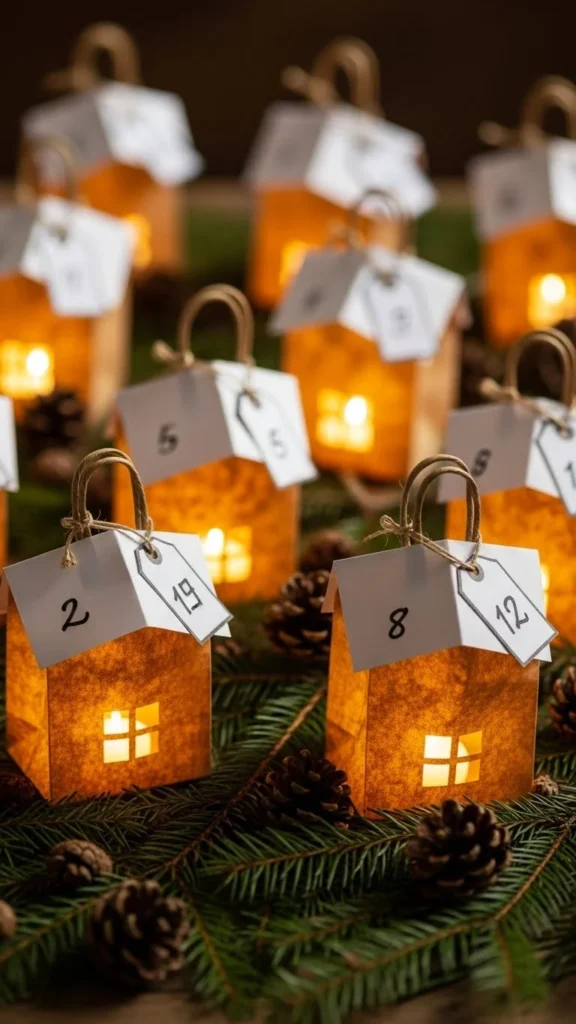 Snowy Paper Bag Village