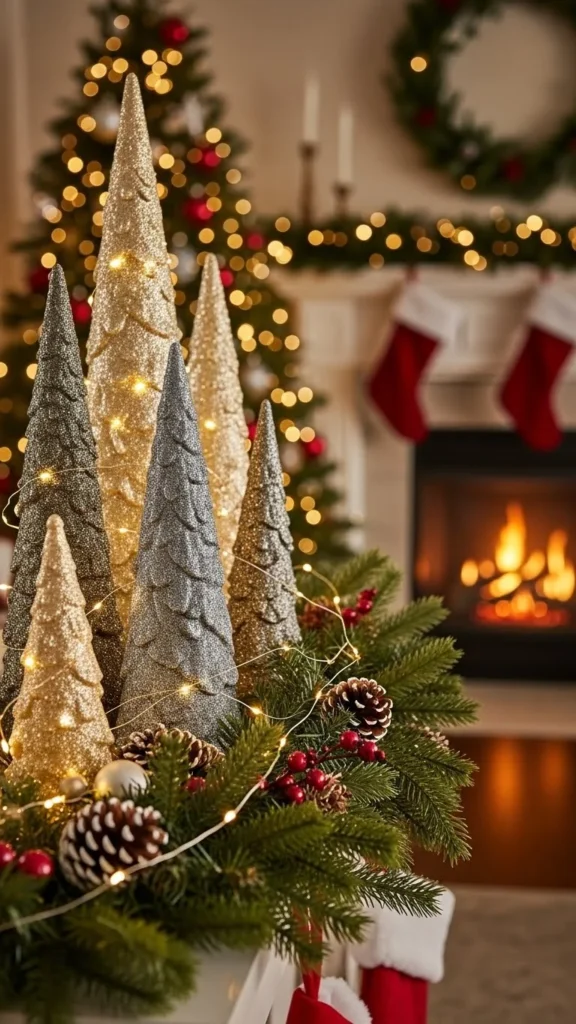 Style Your Glitter Trees Around the Home
