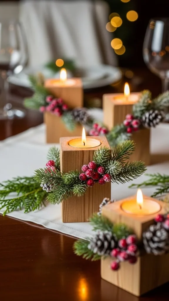 Wooden Block Candle Platforms