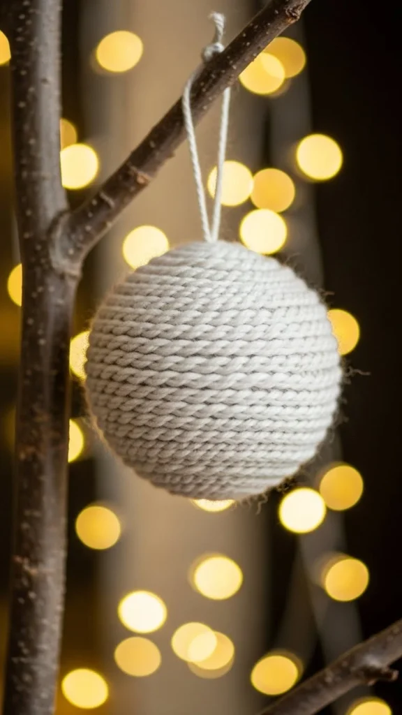 Yarn-Wrapped Baubles