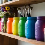 25 Bold Rainbow Mason Jars That Brighten Any Shelf