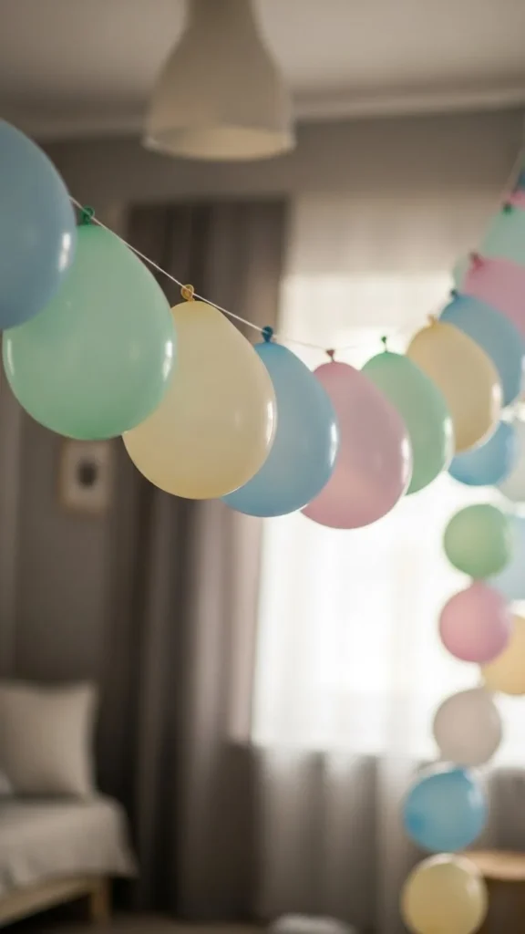 Balloon String Accent Banner