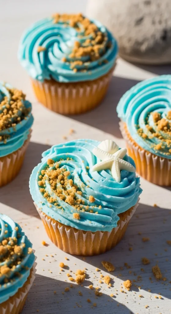 Beach-Inspired Cupcakes