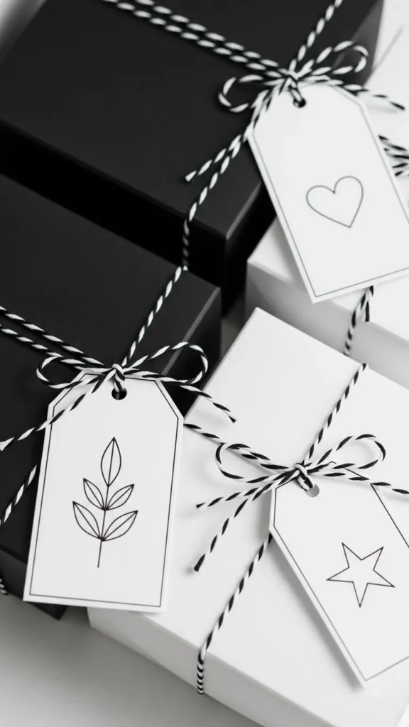 Black-and-White Line Art Tags