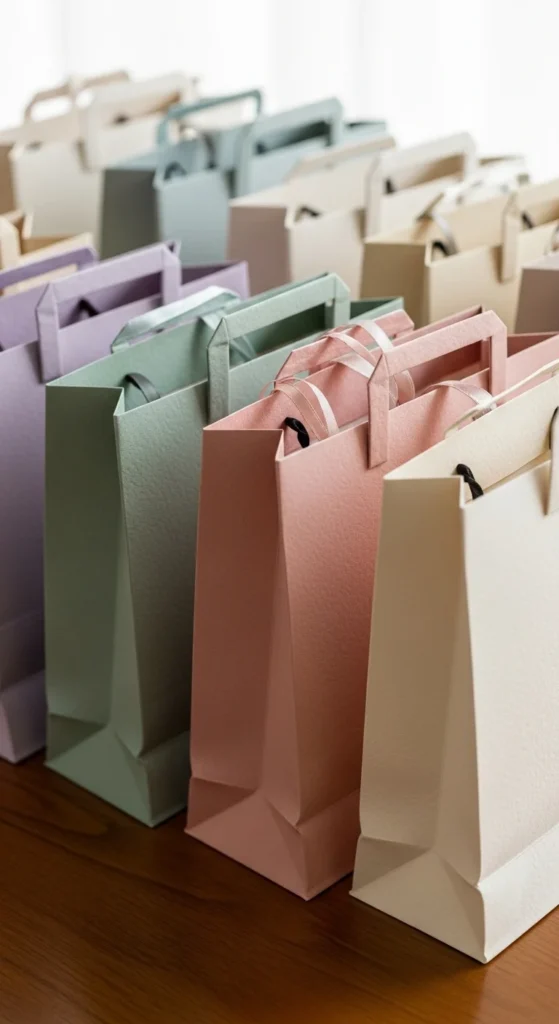 Boxed-Bottom Paper Gift Bags