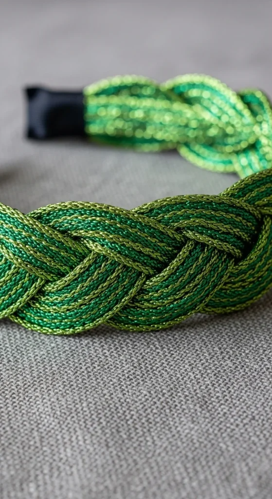 Braided Metallic Thread Headband