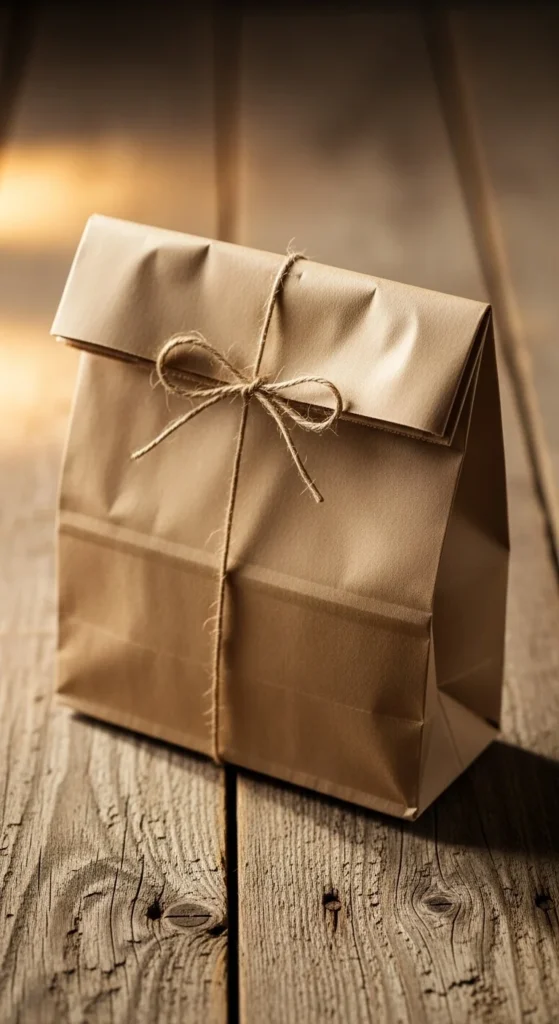  Brown Lunch Bag Gift Wrappers
