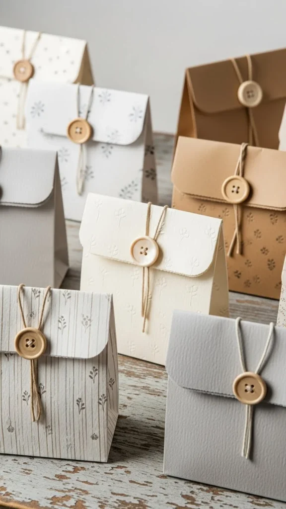 Button-Closure Paper Bags