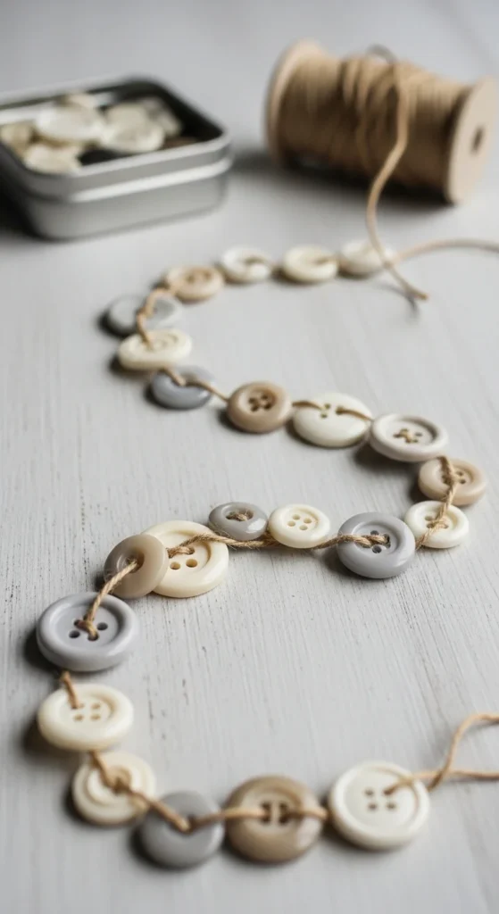 Button and Twine Garland