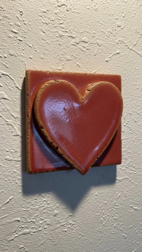 Ceramic Heart Wall Tile