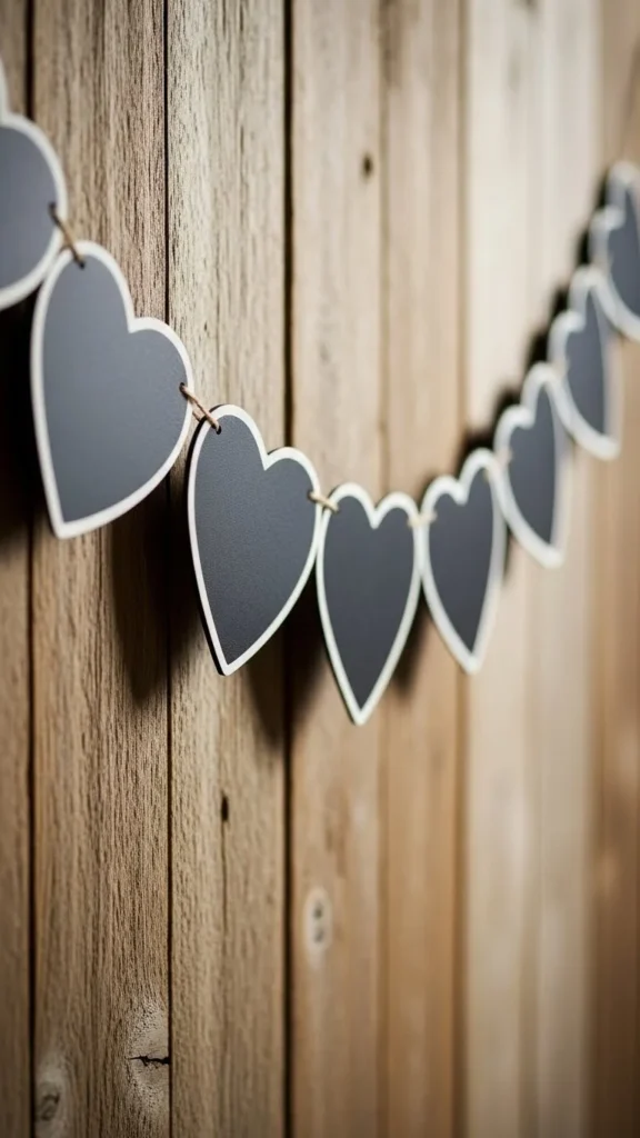 Chalkboard Heart Garland