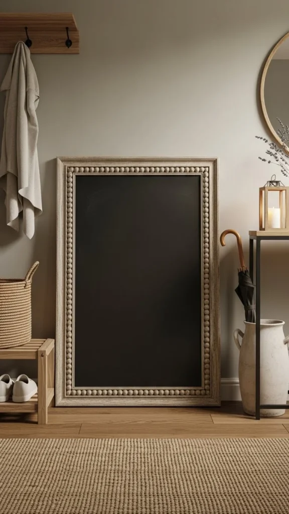 Chalkboard With Wood Bead Accent