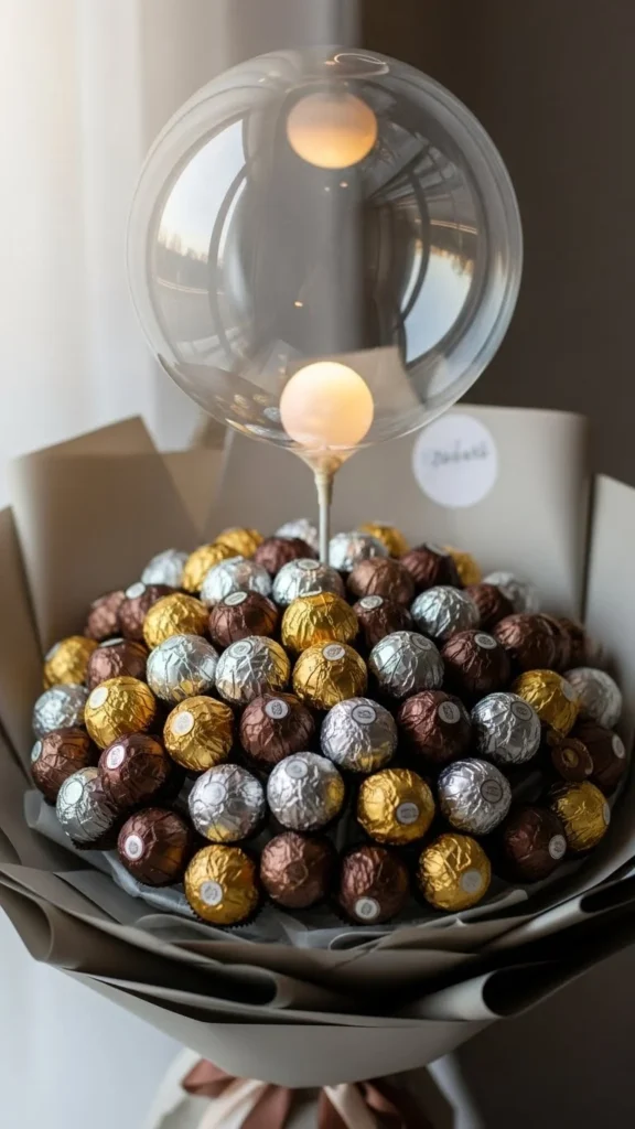Chocolate Balloon Accent Bouquet