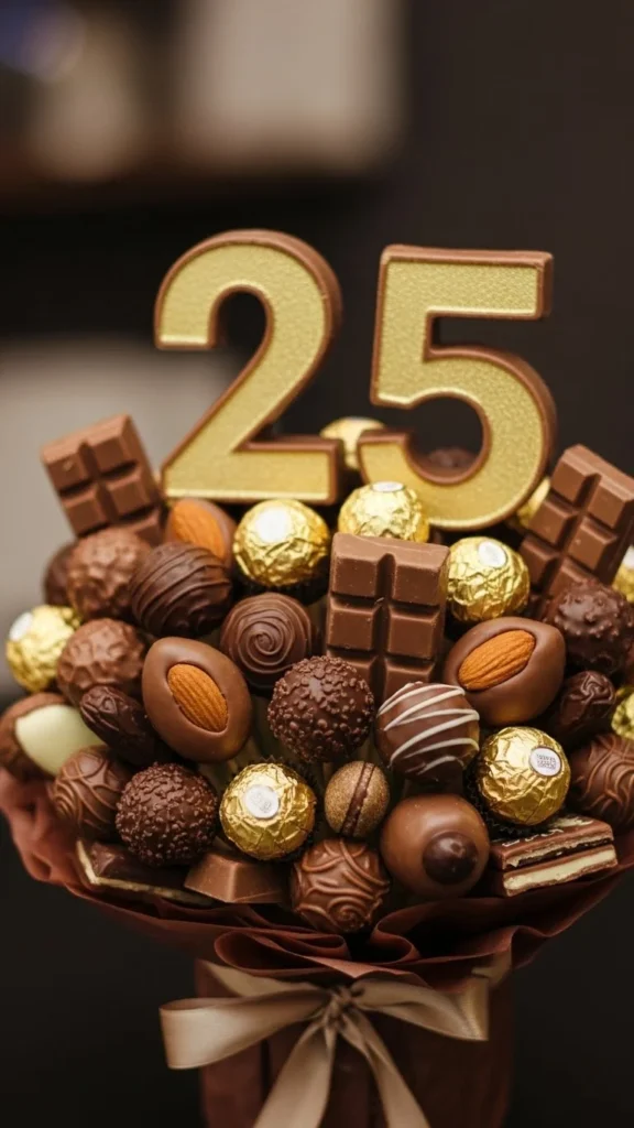 Chocolate Birthday Number Bouquet