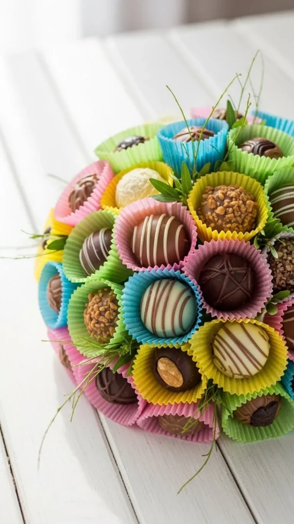 Chocolate Cupcake Wrapper Bouquet