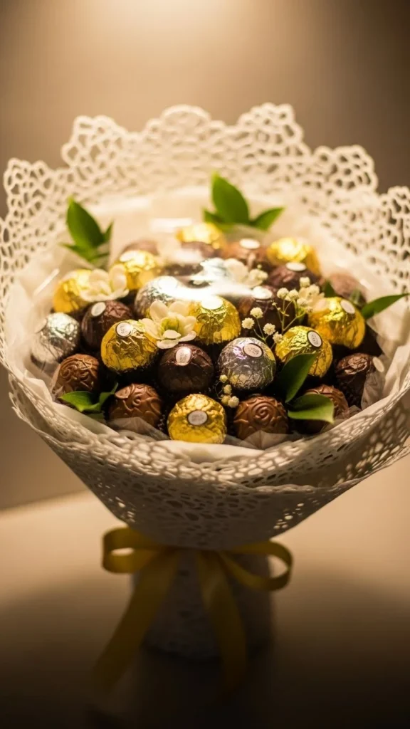 Chocolate Lace Paper Bouquet