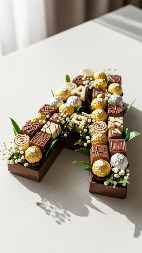 Chocolate Letter Initial Bouquet