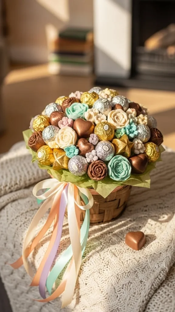 Chocolate Ribbon Cascade Bouquet