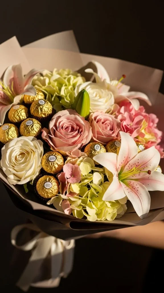 Chocolate and Faux Flower Mix