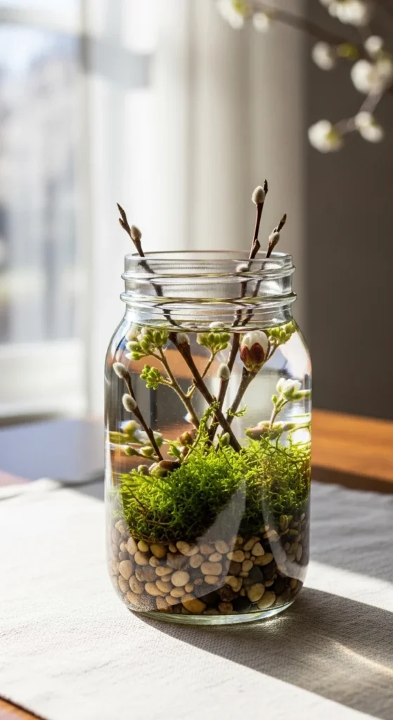 Clear Jar With Floating Elements