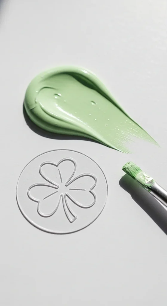 Clover Face Paint Stencil