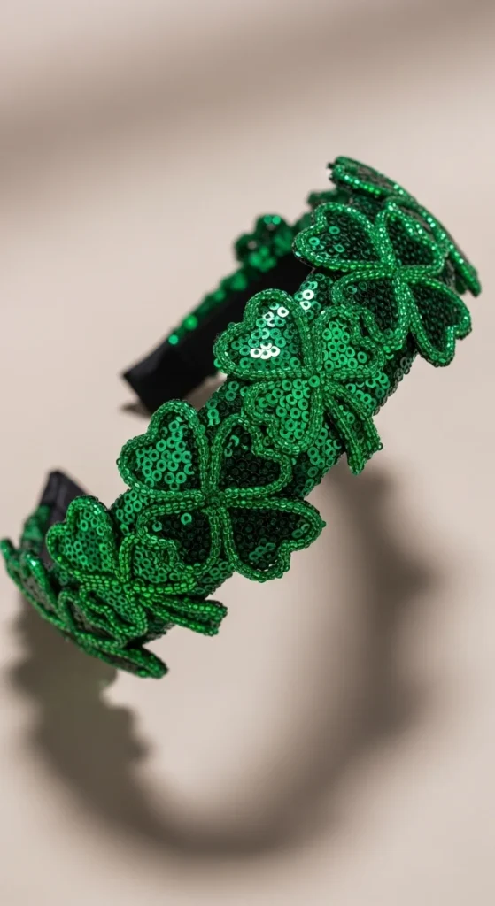 Clover Pattern Sequin Band