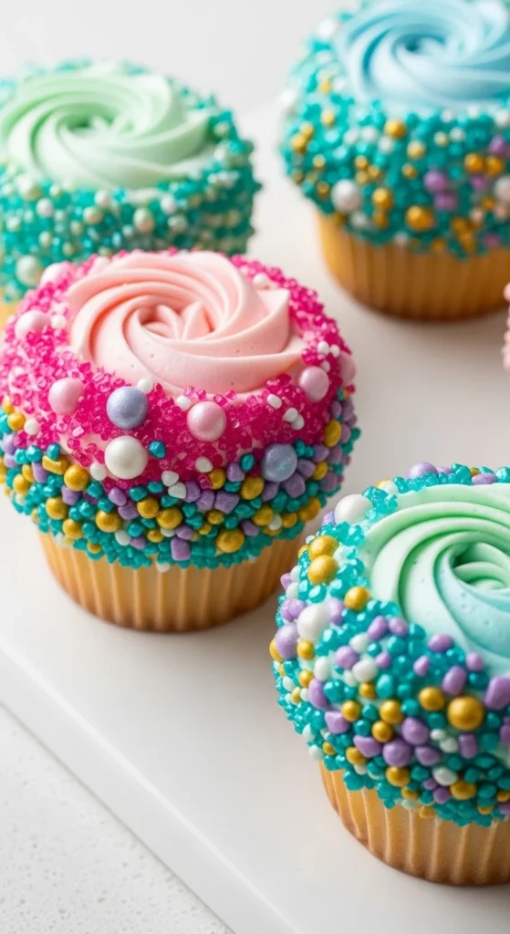 Color-Dip Cupcakes
