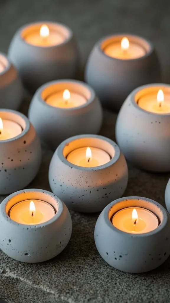 Concrete Tea Light Holders
