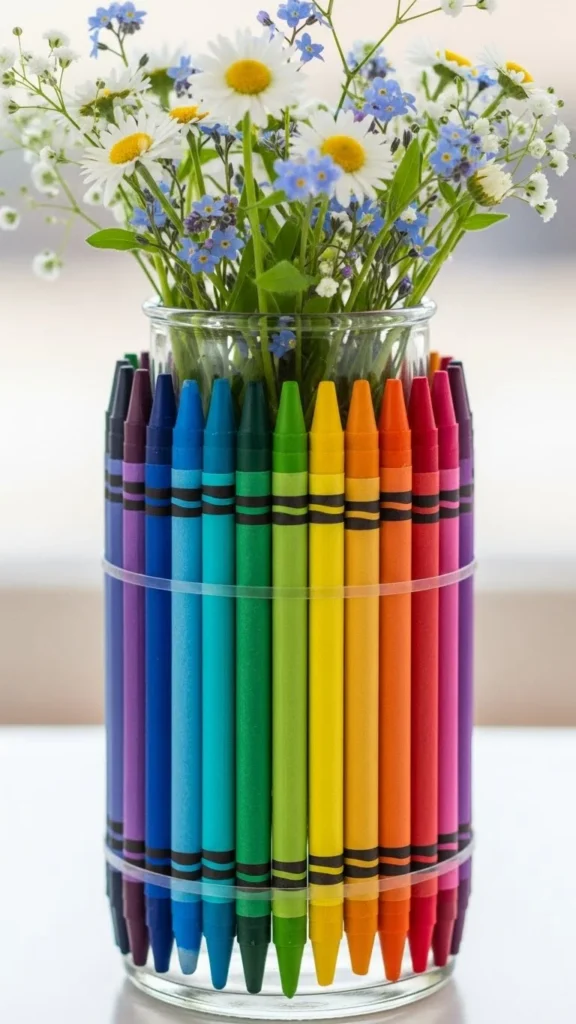 Crayon Vase for Kids’ Parties