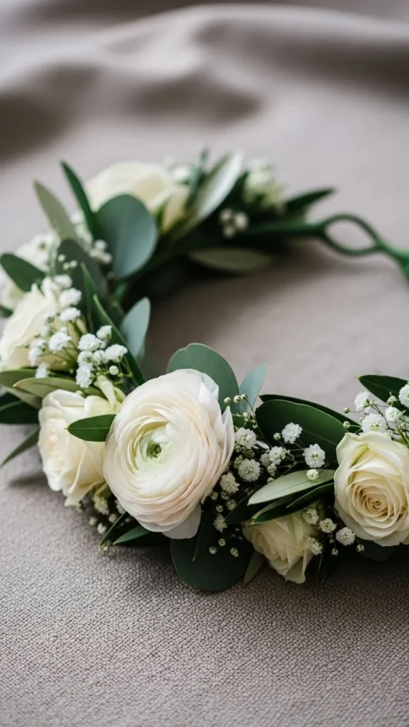 Cream and Green Classic Crown